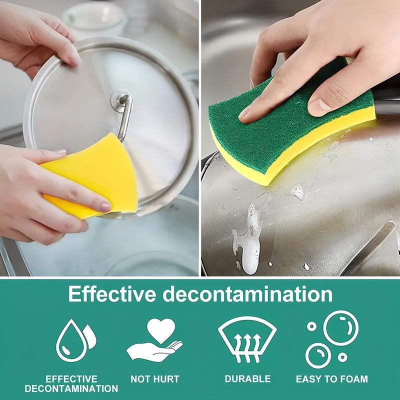 Traceless Dishwashing Sponge - Powerful Cleaning Mat, Quickly and Efficiently Removes Stubborn Stains, Daily Use | Strong Cleaning Effect | Durable Dishwashing Sponge
