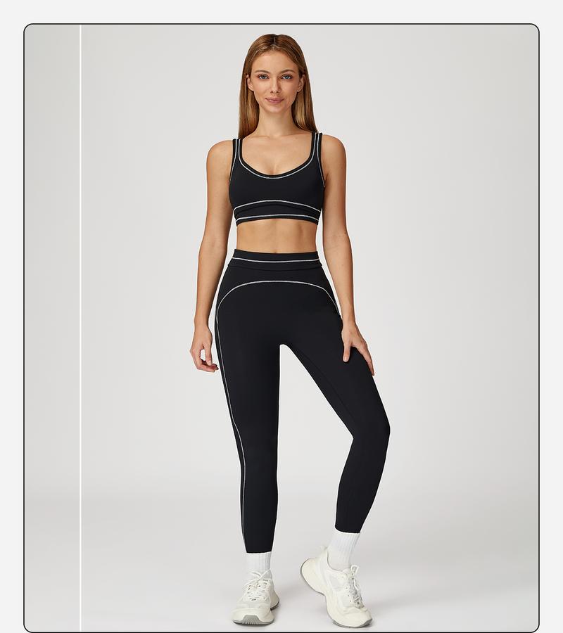 MFVIM Women's Two-Piece Sports Set, Comfortable Activewear for Fitness and Gym, Athletic Clothing for Everyday Use Summer Sportswear Yoga Bottoms Sporty Casual Seamless