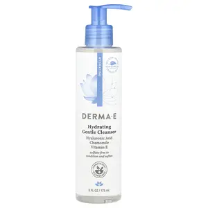 DERMA E Hydrating Gentle Cleanser, Hyaluronic Acid, 6 fl oz (175 ml)
