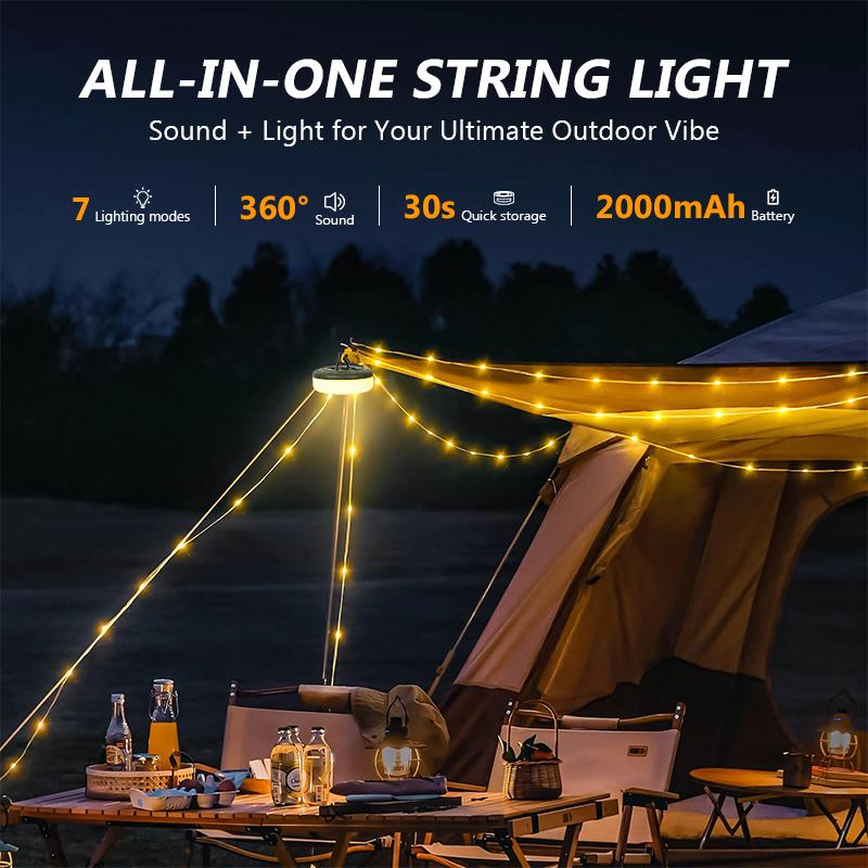 Christmas Gift RGB Bluetooth Speaker Camping String Lights LED 7 Lighting Modes Portable Outdoor Speaker Wireless Stereo Sound for Outdoor Halloween Parties Camping Indoor Decorations Music Audio Christmas Gift RGB Bluetooth Speaker Camping String Lights LED 7 Lighting Modes Portable Outdoor Speaker Wireless Stereo Sound for Outdoor Halloween Parties Camping Indoor Decorations Music Audio