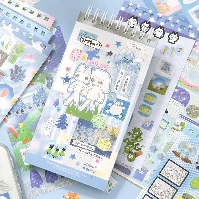 20 Sheets Cute Cartoon Sticker Book – INS Style Cute Stickers for Journaling,Junk Journal, Scrapbooking,DIY Crafts,planner sticker set,TikTokShopJumpstartSale