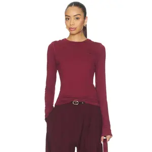 Casablanca Lightweight Long Sleeve Tee in Red