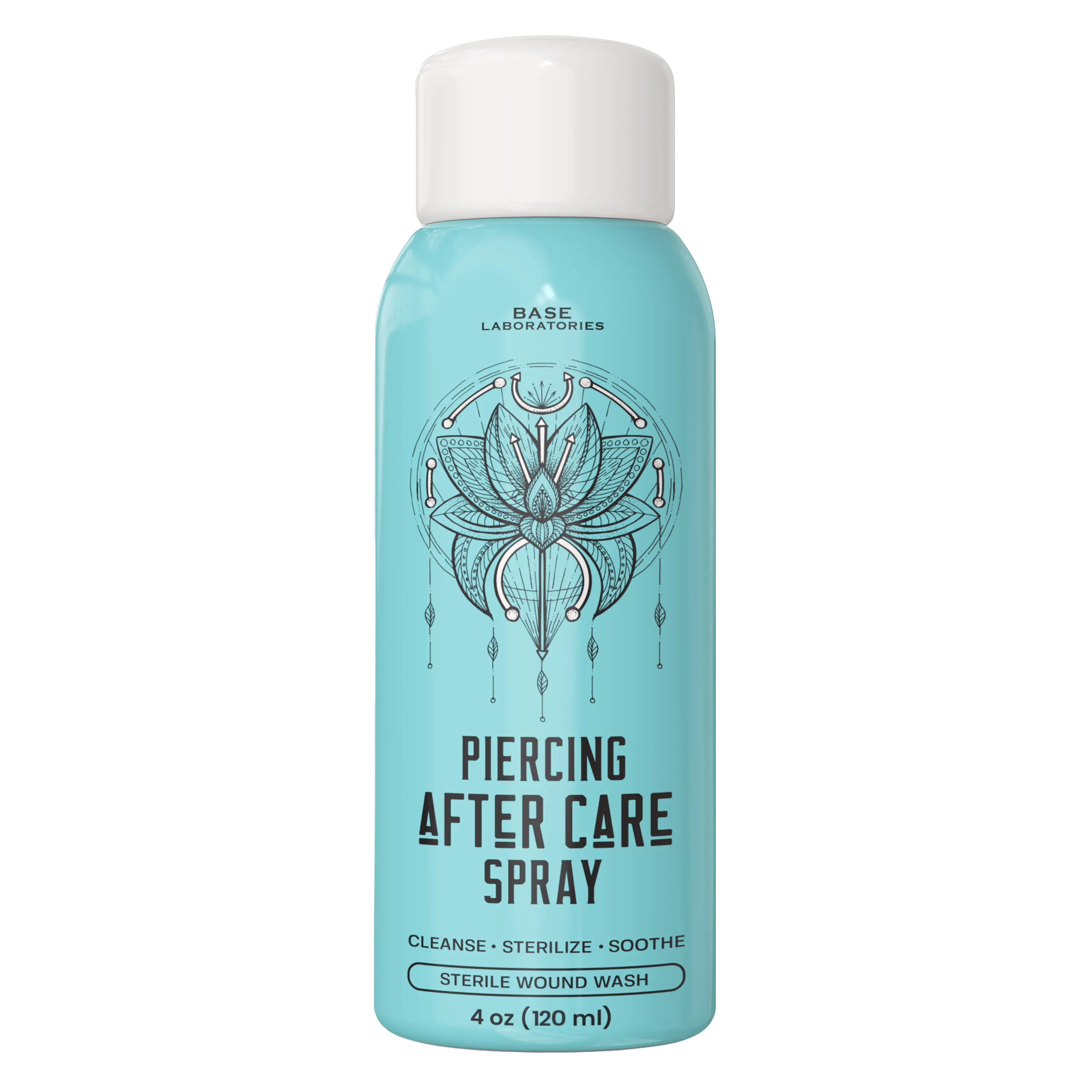 Base Laboratories Piercing Aftercare Saline Spray - Healthcare Therapy Beauty & Body Care Product for Ear Wound Healing & Keloid Bump Removal
