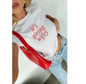 It's Giving Wifey Baby Tee, Bride to Be Shirt, Bachelorette, Newlywed Tee, Custom Engagement Gift, Honeymoon Outfit, Wedding Day TShirt