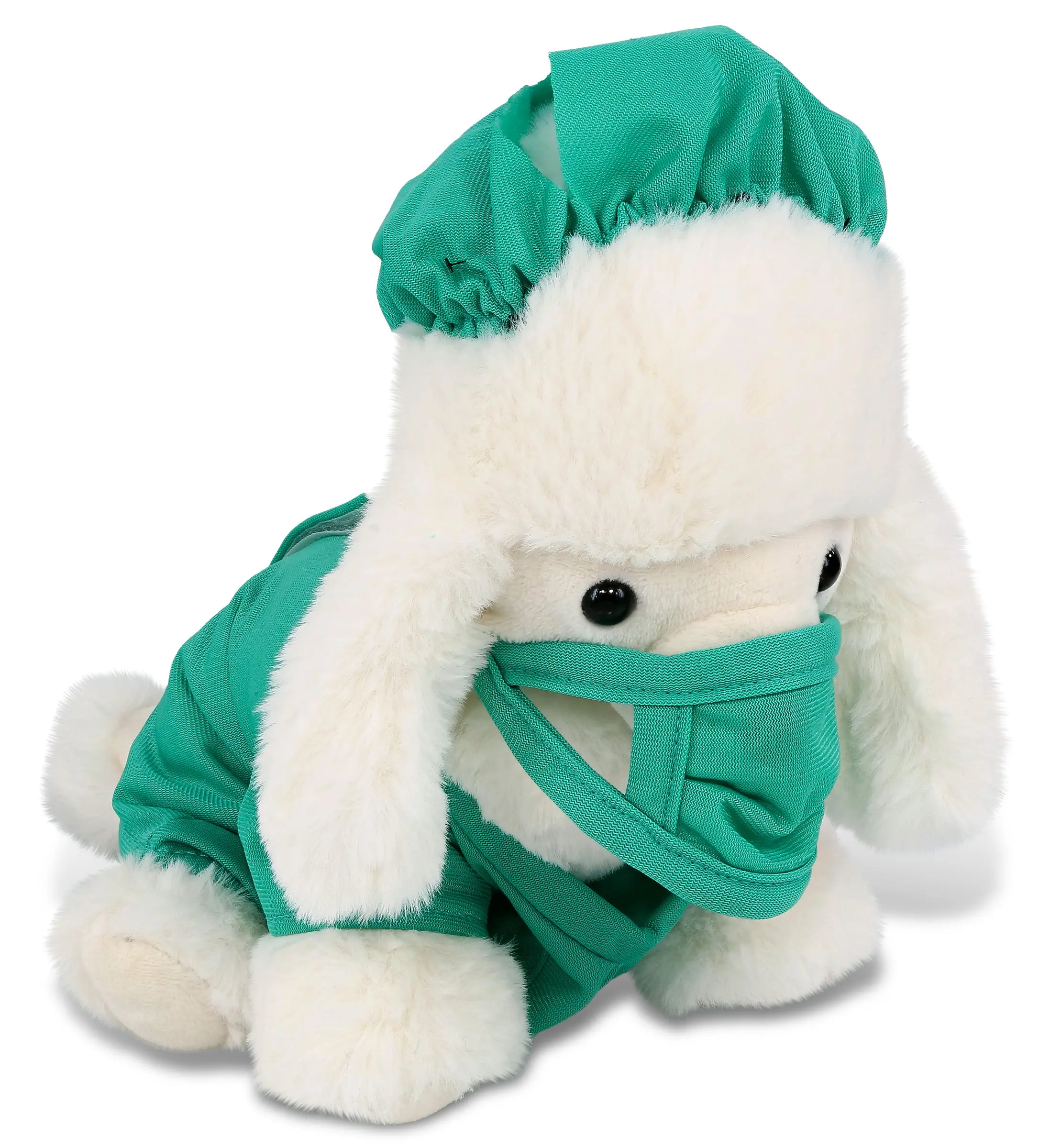 PLUSH DOCTOR - SUPER SOFT PLUSH - WHITE POODLE DOG