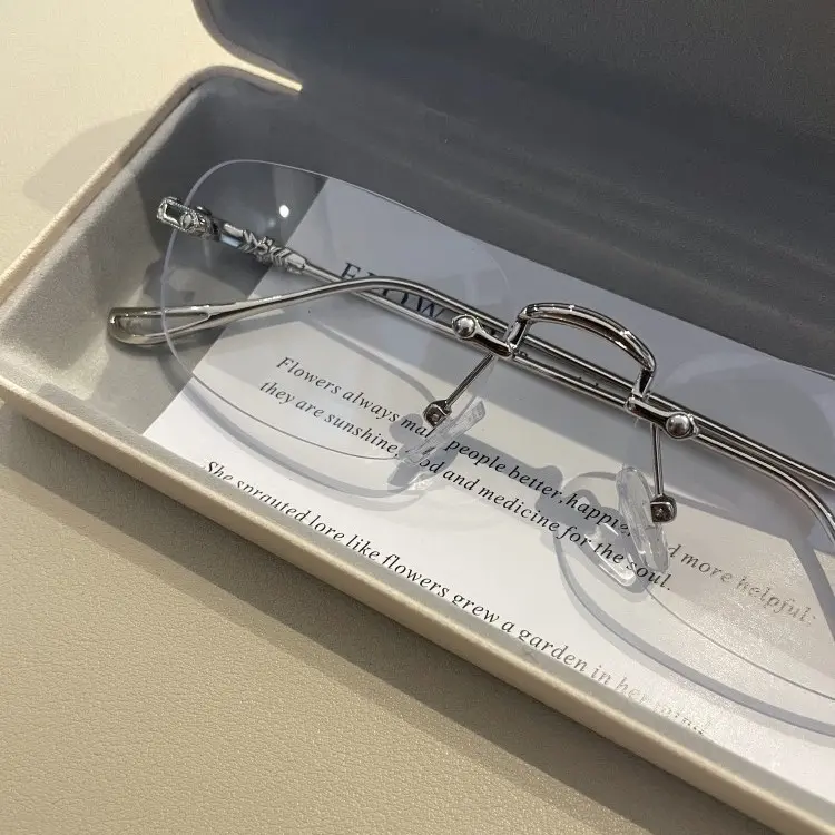 Unisex Rimless Super-Thin Non-Prescription Eyewear Frames - Sleek Design for Cool Sophisticated Look, Built-in UV Protection, Comfortable Fit for Business Occasions & Daily Use, Super-Thin Non-Prescription Glasses