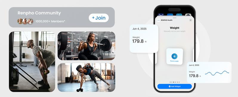 [Livestream Exclusive] RENPHO 8 Electrode Smart Scale, MorphoScan Base Bluetooth Full Body Scan Segmental Body Composition Analysis, 400lb Capacity Fancy Gym Gifts