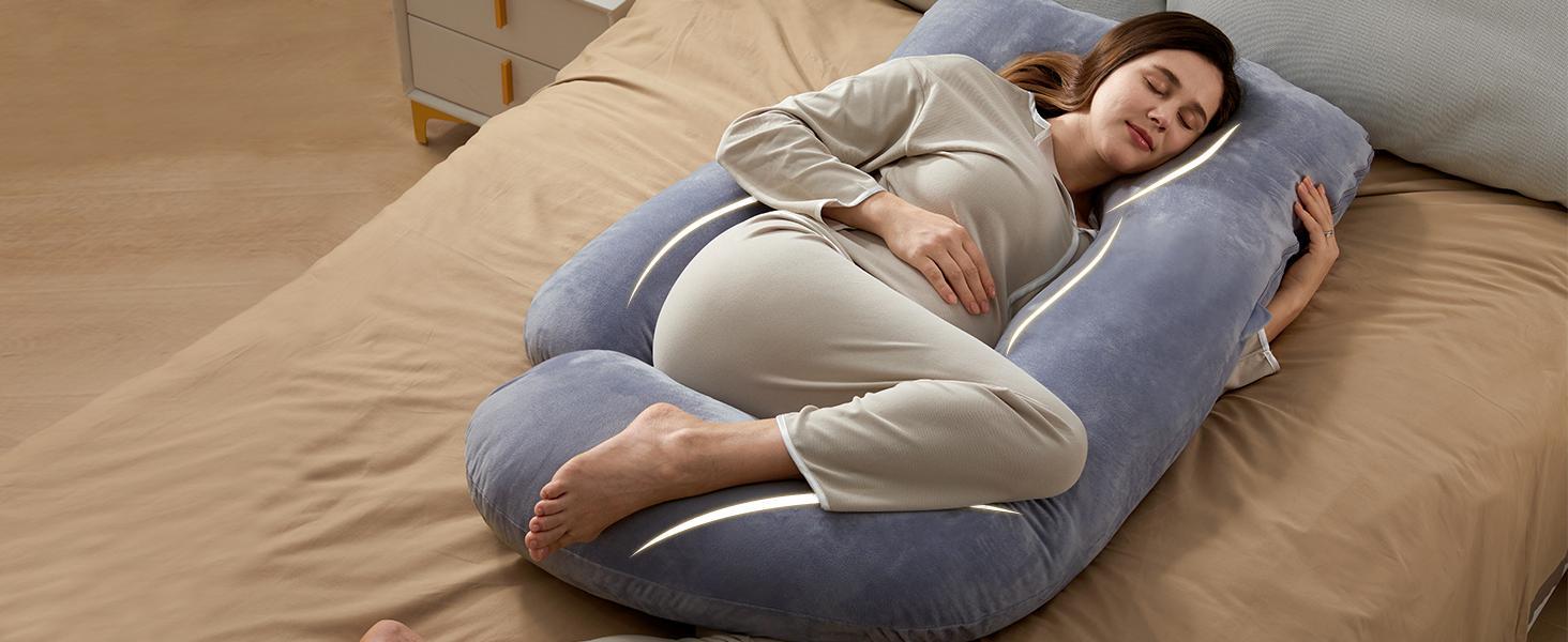 TikTokShopBlackFriday Momcozy Pregnancy Pillows, U Shaped Full Body Maternity Pillow with Removable Cover, 57 Inch Pregnancy Pillows for Sleeping, Grey TikTokShopBlackFriday Momcozy Pregnancy Pillows, U Shaped Full Body Maternity Pillow with Removable Cover, 57 Inch Pregnancy Pillows for Sleeping, Grey