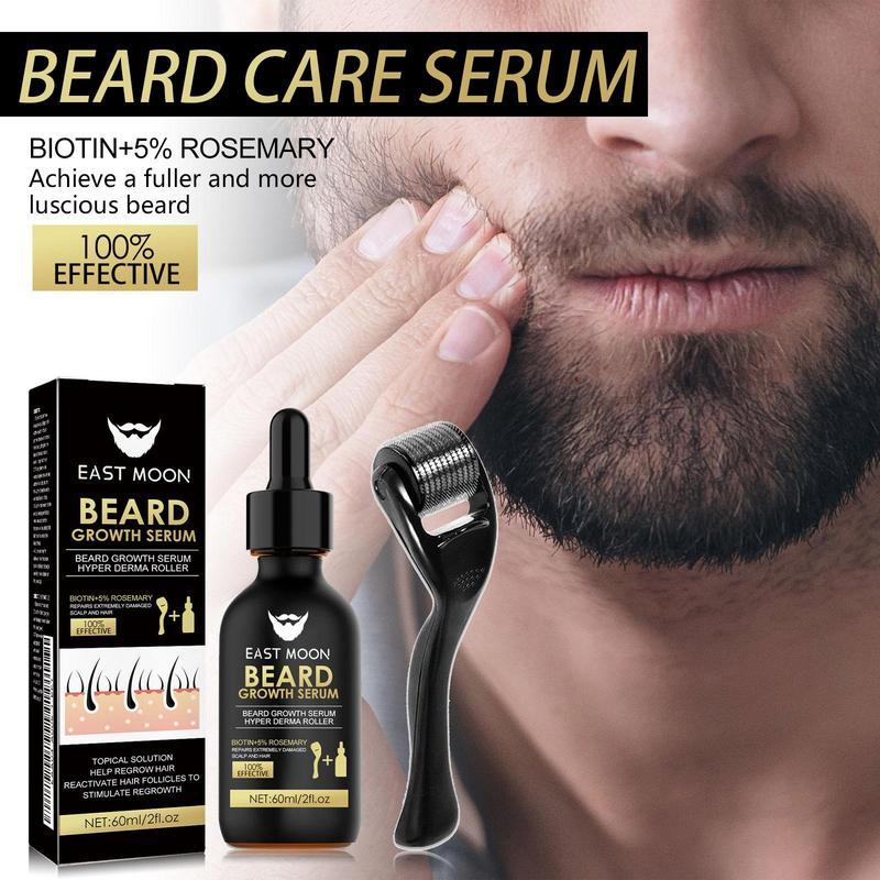 Beard Growth Kit For Men and Women, Hair Loss and Hair Regrowth Treatments,Nutritional Oil for Thicker and Shiner Beards, Black