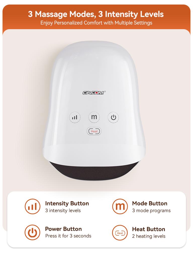 CINCOM Ultimate Relaxation Gift Set: Hot-Selling Hand Massager & U-Shape Neck Massager, A Thoughtful Bundle for Christmas & Holidays