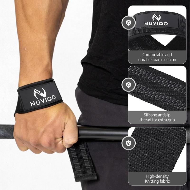 9 Pcs Gym Accessories Set Featuring Barbell Pad with 2 Safety Straps - 2 Ankle Straps for Cable Machine - 2 Weight Lifting Straps - Hip Resistance Band - Carry Bag for Hip Thrust Pad
