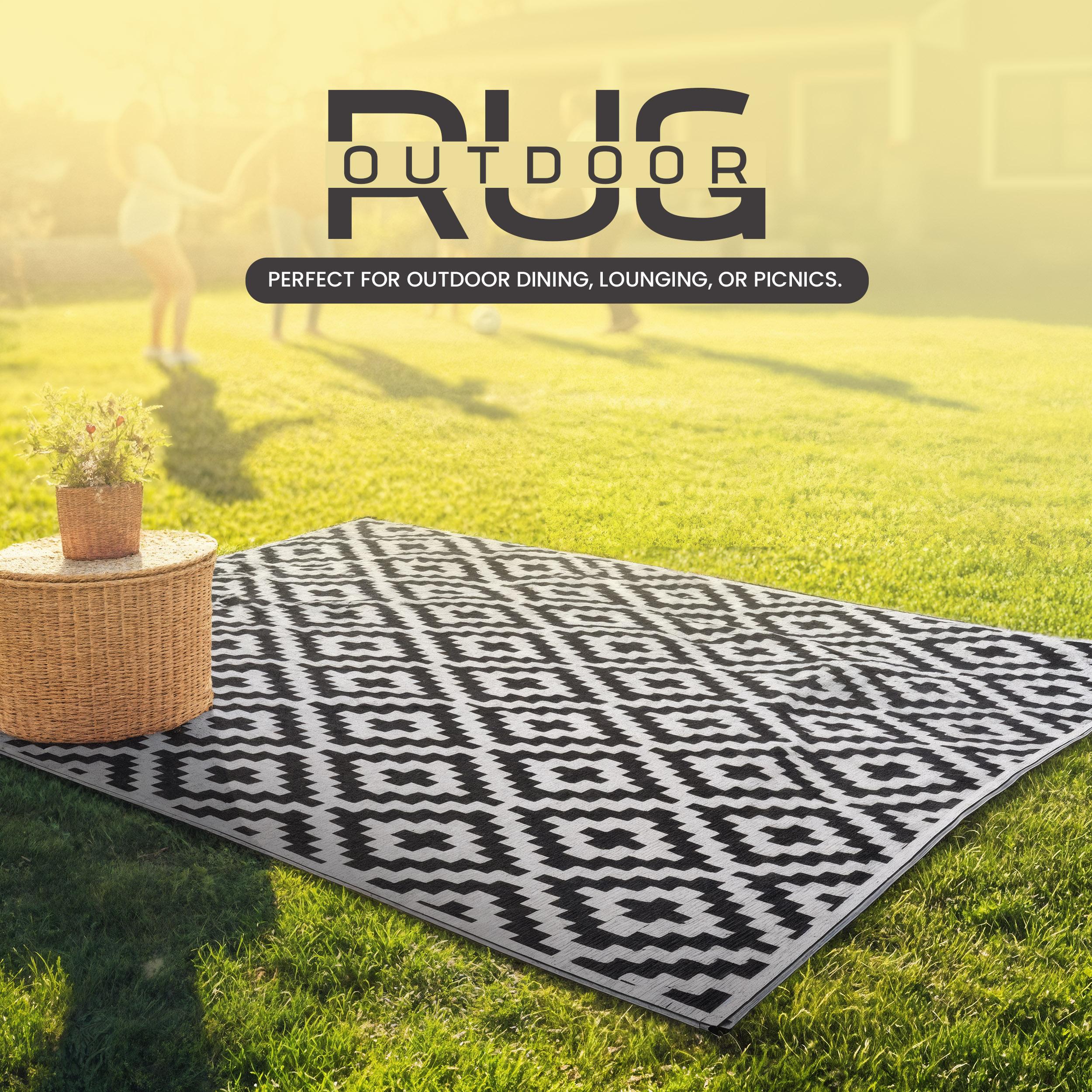 Utopia Home Waterproof Outdoor Rug – Reversible Plastic Straw Patio Rugs for Camping, RV, Deck, Balcony & Under Awning – Available in Diamond Black & Brown (9x12 ft, 6x9 ft), (9x12 ft, 6x9 ft), (9x12 ft, 6x9 ft) Utopia Home Waterproof Outdoor Rug – Reversible Plastic Straw Patio Rugs for Camping, RV, Deck, Balcony & Under Awning – Available in Diamond Black & Brown (9x12 ft, 6x9 ft), (9x12 ft, 6x9 ft), (9x12 ft, 6x9 ft)