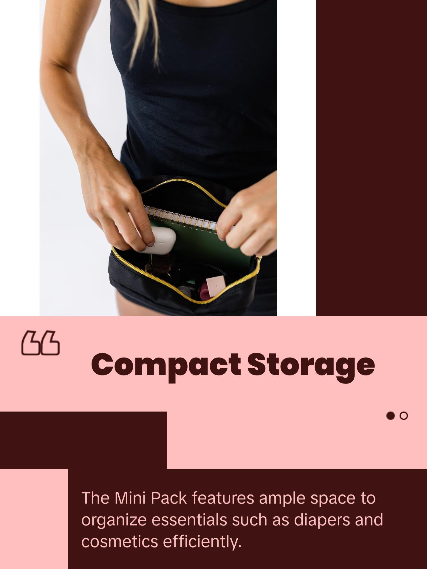 Tushbaby Mini Crossbody Bag for Daily Use, Slim Design, Secure Zip Compartments, Adjustable Fit, Lightweight and Stylish