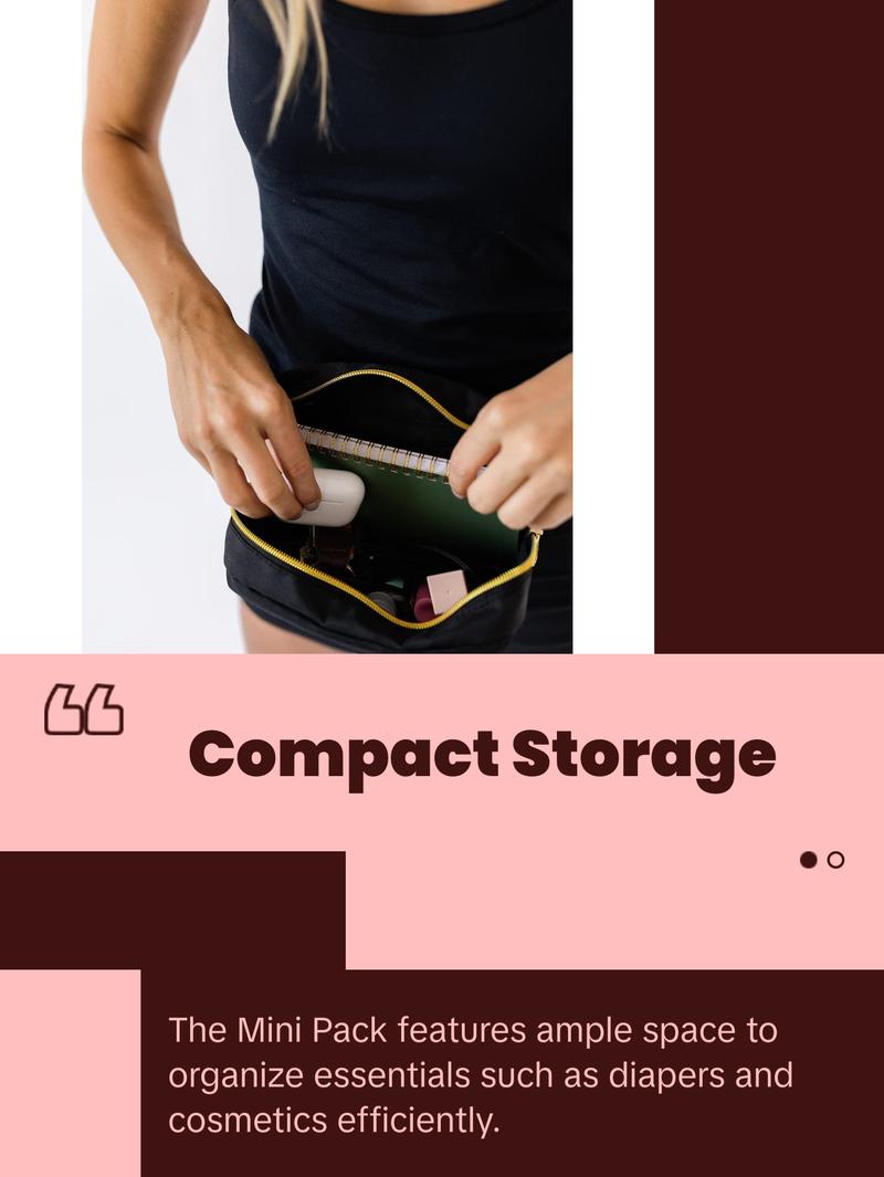 Tushbaby Mini Crossbody Bag for Daily Use, Slim Design, Secure Zip Compartments, Adjustable Fit, Lightweight and Stylish