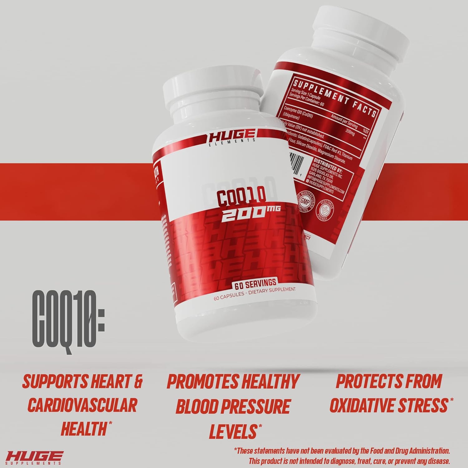 Huge Supplements CoQ10 200mg (60 Servings) Huge Supplements CoQ10 200mg (60 Servings)