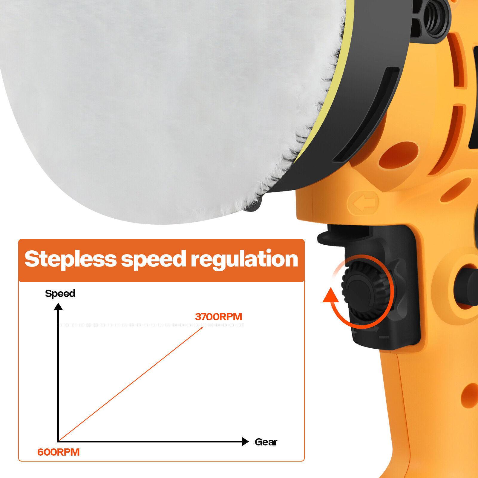 800W Car Polisher Buffer Sander Polishing Machine Kit Waxing with 5" Pad Bonnet