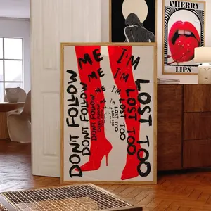 Red Shoes Poster: 70s Psychedelic Wall Art X