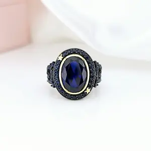 Vintage Gemstone Statement Art Deco Engagement Ring