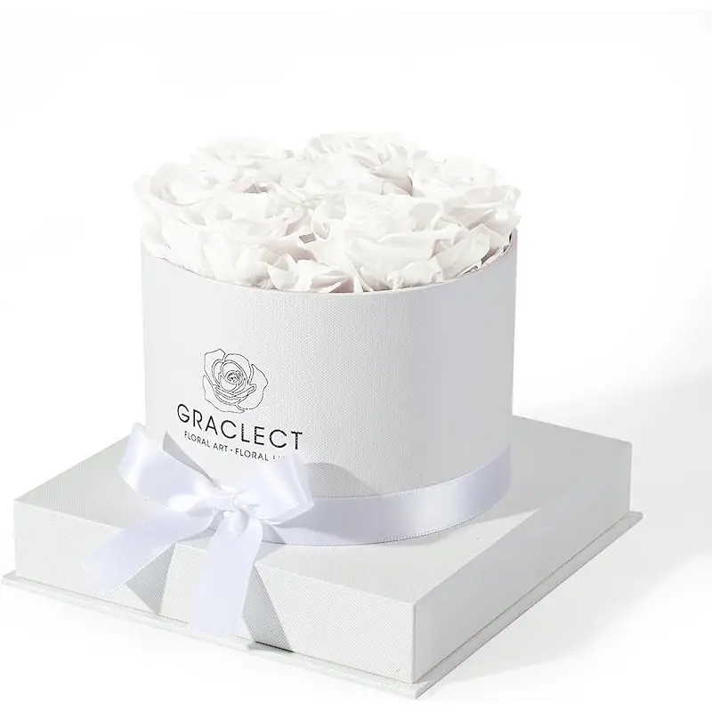 White Roses in White Box