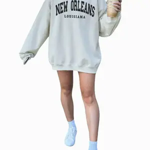 New Orleans Sweatshirt, Trendy Preppy Sweatshirt, Aesthetic College Crewneck, Oversized Minimalist Sweater, New Orleans Bachelorette Shirt 3L9