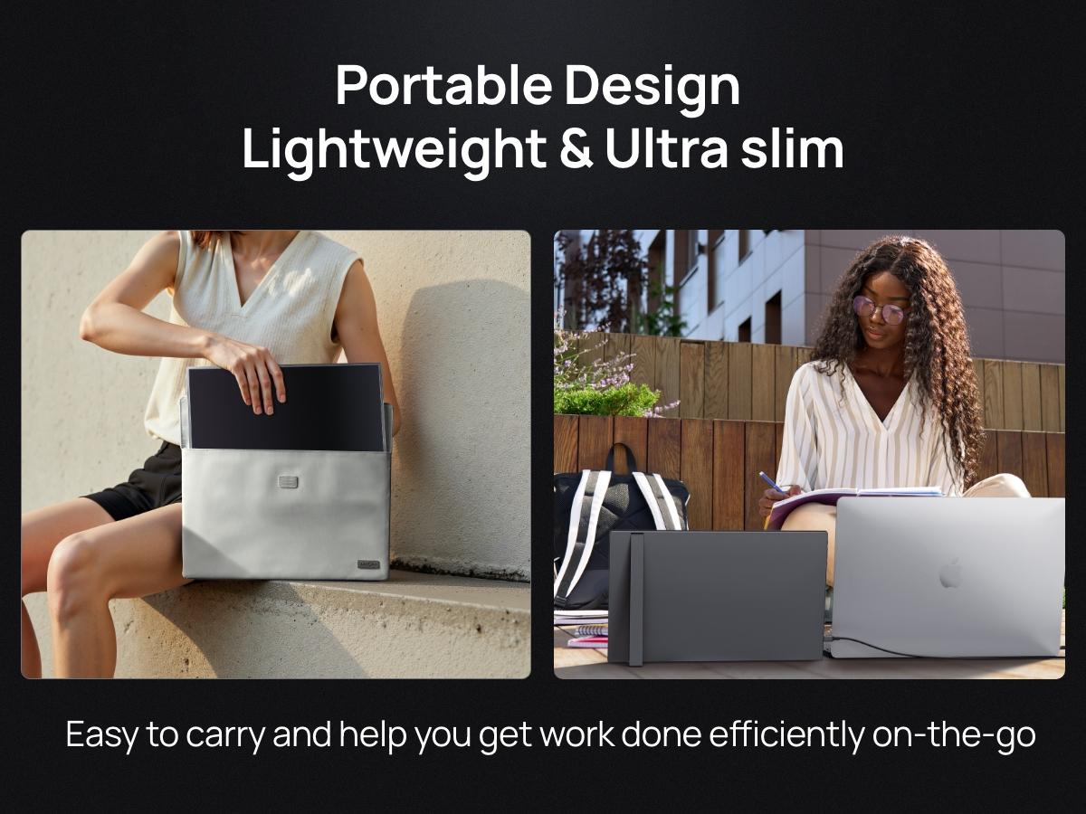 ARZOPA 16.1'' Portable Gaming Monitor 100% sRGB 144Hz&60Hz 1080P FHD Kickstand Portable Monitor External Second Screen for PS5 Xbox Laptop PC Switch