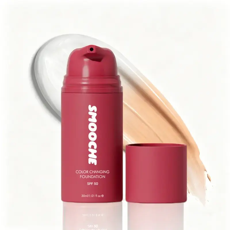 Color Changing Liquid Foundation with SPF15 UV Protection, Flawless Natural-Looking Coverage, Vegan Safe Hyaluronic Acid Lightweight Hydrating Face Makeup, Spf Protection, Long Wear Foundation, Flawless Finish Makeup, Lightweight Vegan Makeup
