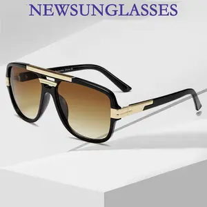 Retro Pilot Sunglasses for Men Women Trendy Fashion Vintage Square Designer Shades Sun Glasses