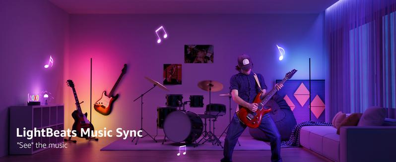 Lepro OE1 AI Smart Floor Lamp, LED RGBW Corner Lamps Compatible with Alexa