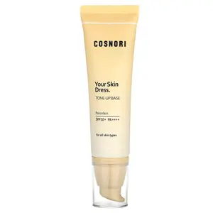 Cosnori Your Skin Dress, Tone-Up Base, Porcelain, SPF 50+ PA++++, 1.69 fl oz (50 ml)