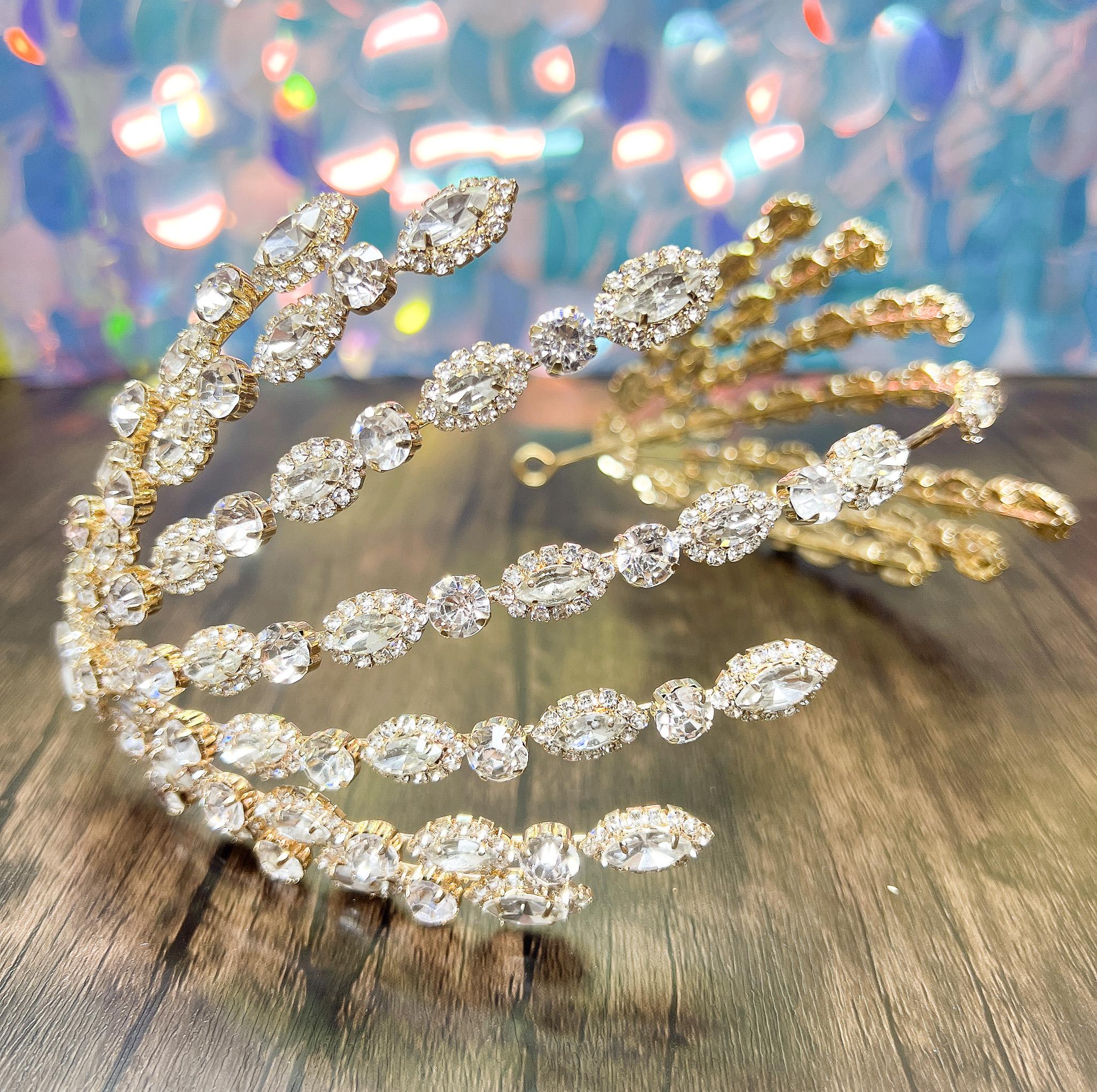 Wedding Crystal Headband, Wedding Rhinestone Headpiece for Brides, Bridesmaid, Party