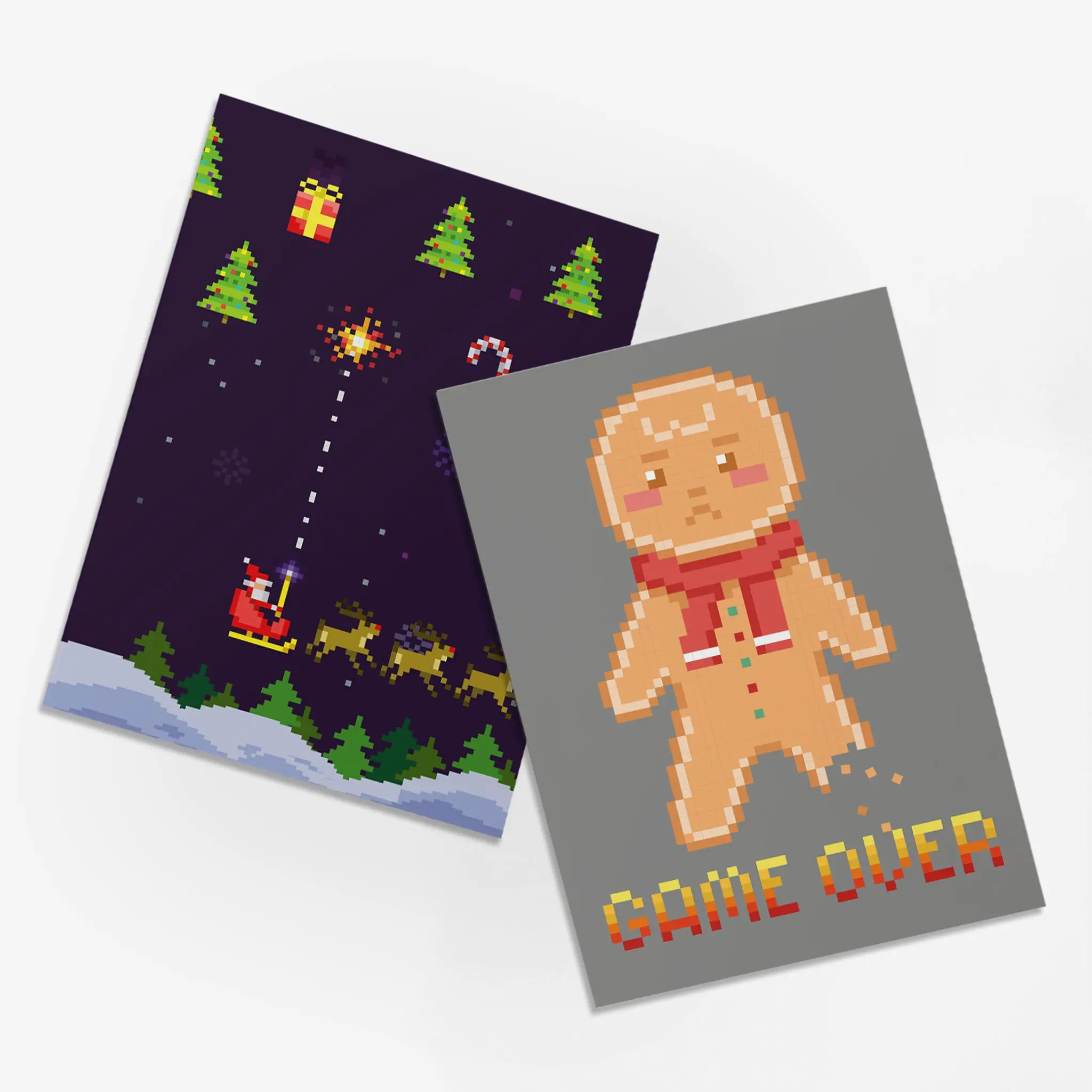 Retro Arcade Christmas Cards, Set of 24