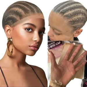 PUHPUH 1 Pack 1 Pcs Transparent Bald Cap For Breathable Comfort Ultra-Thin Invisible Wig Caps Skin Tone & HD Transparent Bald Caps For Lace Front Wigs Stretchy Breathable Wig Liner For Women