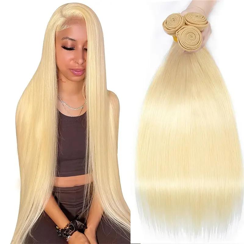 613 Blonde Human Hair Bundles Body Wave Brazilian Human Hair Bundles Straight Hair 3 Bundles