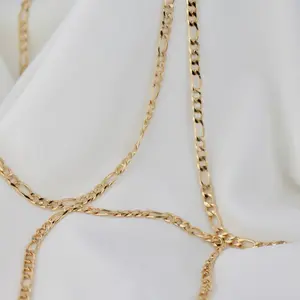 Flat Figaro Chain Waterproof Stainless Steel