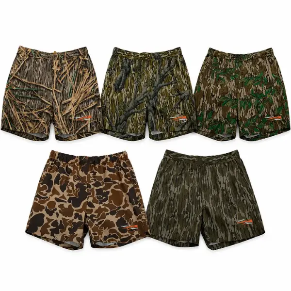 Sitka Hunting Bottomland Camo Shorts, Timber Camouflage Shorts, Woodland Hunting Shorts, Men's Outdoor Shorts, Duck Hunting Shorts, Deer Hunting Shorts, Tactical Training Shorts