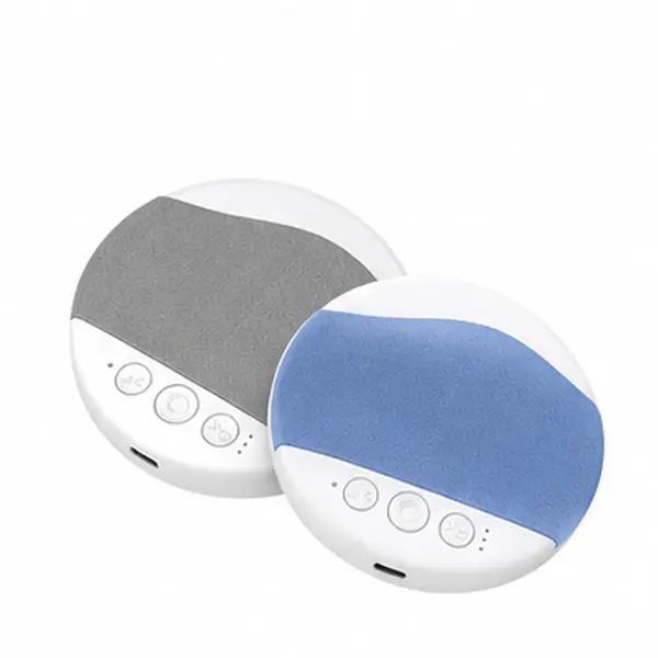 3-in-1 Sleep Sound Device with Adjustable Hi-Fi Bluetooth 5.3 Speaker, Soft LED Night Light, White Noise for Insomnia, 30/60/90 Min Auto-Off, 400mAh Cordless USB-C Rechargeable Battery, Button Control, Compact Portable for Bedroom, Camping, Adults