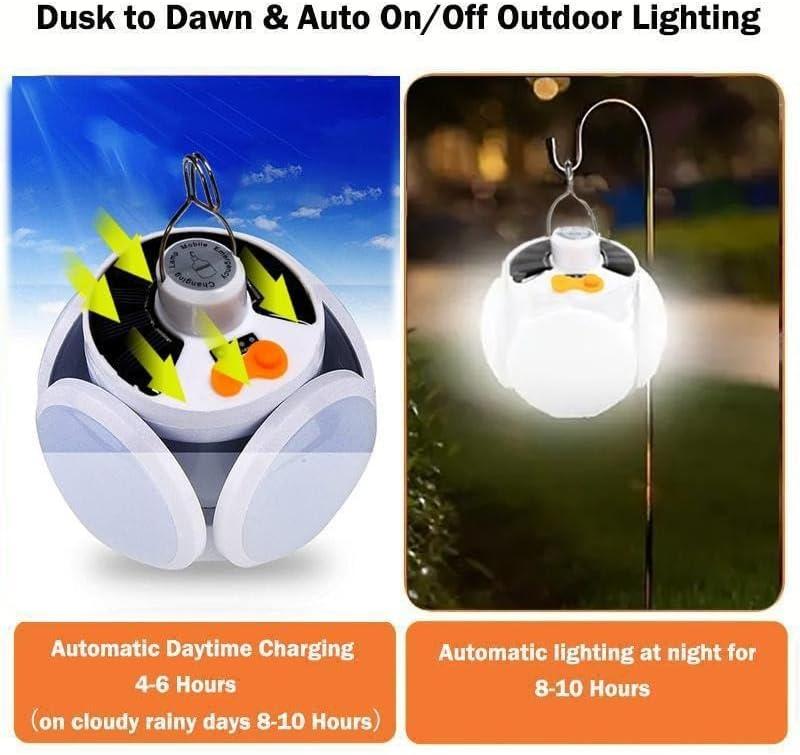 BougeRV Portable Solar Camping Lantern, Foldable Led Football Bulb with Hook, Rechargeable USB Table Flashlights for Home, Office, Tent, Outdoor Emergency Outages Lighting, Camping Gear BougeRV Portable Solar Camping Lantern, Foldable Led Football Bulb with Hook, Rechargeable USB Table Flashlights for Home, Office, Tent, Outdoor Emergency Outages Lighting, Camping Gear