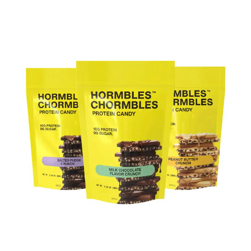 Hormbles Chormbles Protein Candy Minis - Variety Pack: Milk Chocolate, Peanut Butter & Salted Fudge (10g Protein, 0g Sugar) - 3 Bags