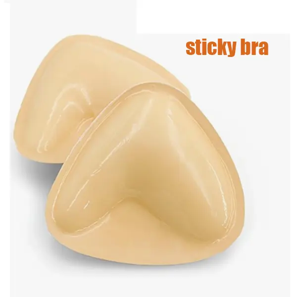 SNOWY Sticky Push Up Inserts-Double-Sided Adhesive Sticky Bra, Thickened Push-Up Breast Pads, Invisible Reusable Bra Inserts, Sweat & Water Resistant for Wedding Dresses，Invisible Sticky Bra Soft Womenswear