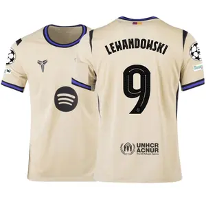2526 Lwwandowski #9 Away Short Soccer Jersey Champions League