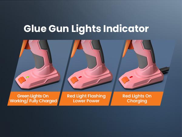 【DIY Must-Have】GoGonHva Cordless Glue Gun Set with 25 Mini Adhesive Sticks - USB Type-C Rechargeable, Anti-Dripping, Ergonomic Handle, 2Ah USB Type-C Power Cell Tool Home, Portable