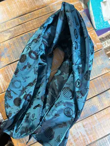 Cobalt Cowboy Logo Jacquard Silk Scarf