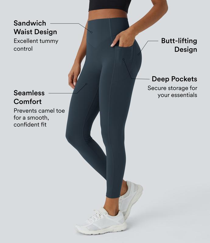 Halara UltraSculpt High Waisted Scrunch Butt Lifting Tummy Control Pocket Shaping Training Leggings