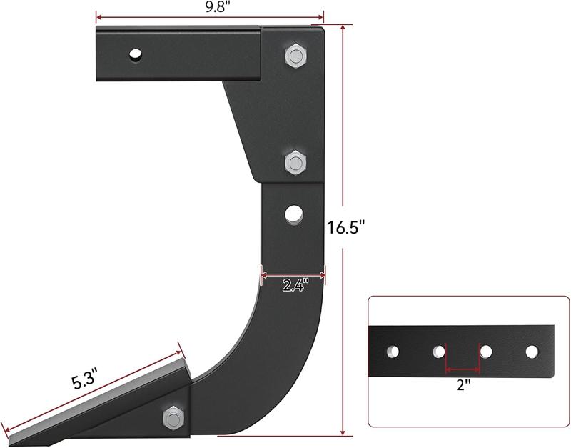 YITAMOTOR Hitch Mounted Ripper, Hitch Lawn Ripper, Middle Buster Plow for ATV/UTV Tractor with 2" Receiver,16" Rigid Drop Shank with Replaceable Ripper Teeth YITAMOTOR Hitch Mounted Ripper, Hitch Lawn Ripper, Middle Buster Plow for ATV/UTV Tractor with 2" Receiver,16" Rigid Drop Shank with Replaceable Ripper Teeth