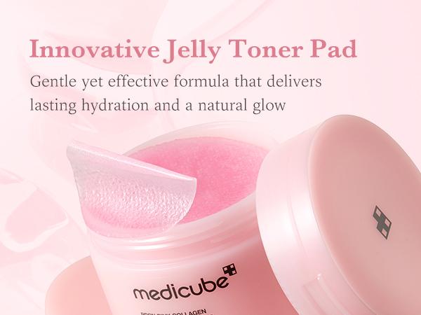 [medicube] PDRN Pink Collagen Gel Toner Pad | PDRN Jelly Toner Pad | 99% Salmon DNA, PDRN, Uneven skintone, Korean skincare