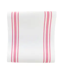 Premium Pink Striped Paper Table Runner for Easter, Parties & Showers