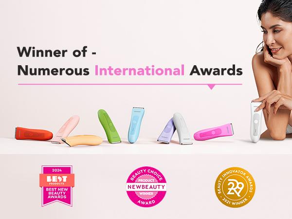 LADYSPOT Ceramic Bikini Trimmer for Women Electric Waterproof Rechargeable Body Hair Trimmer with Detachable Head Cord Precise Safe Easy Portable for Arms Legs & Body Painless Trim Ultra-Close LADYSPOT Ceramic Bikini Trimmer for Women Electric Waterproof Rechargeable Body Hair Trimmer with Detachable Head Cord Precise Safe Easy Portable for Arms Legs & Body Painless Trim Ultra-Close