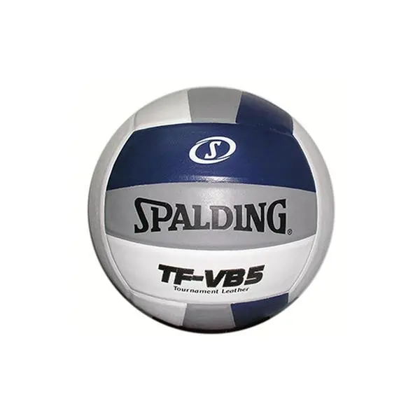 Spalding TF-VB5 Indoor Volleyball - Gold Leather Cover, 2-Ply Soft Cloth, Floating Bladder, Indoor Game Design