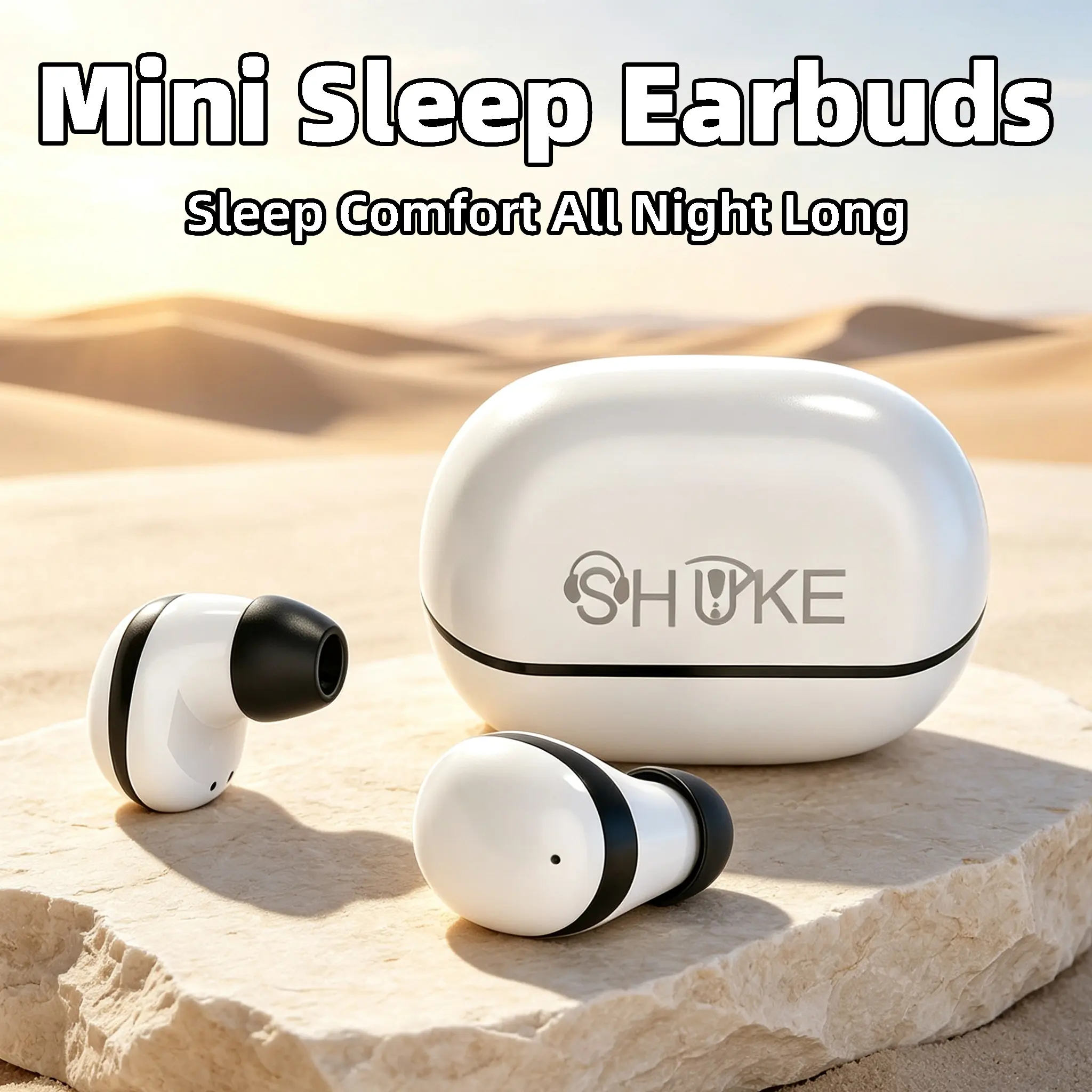 Ultra-Mini Invisible Sleep Bluetooth Earbuds - Chargeable Electronic Audio Device Headset, Ergonomic Snug Fit, Pain-Free All-Night Wear, Comfortable Side Sleeping, Transparent Balanced Sound, Digital Display Charging Case, Ideal for Travel & Office Rests,