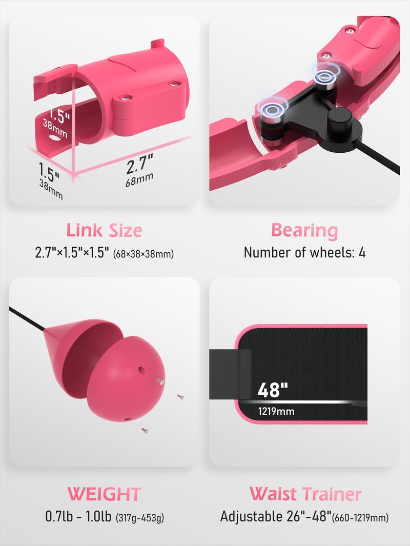 JLoibao Smart Weighted Fitness Hoop Plus Size Adult 2-in-1 Infinite Ring 24 Detachable Sections Durable Low Noise Home Training Equipment JLoibao Smart Weighted Fitness Hoop Plus Size Adult 2-in-1 Infinite Ring 24 Detachable Sections Durable Low Noise Home Training Equipment